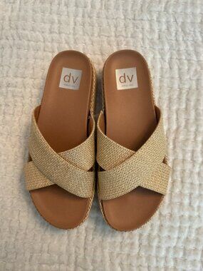 Dv Dolce vita Stylla Women's Woven Crisscross Platform Slide Sandals Size 7.5